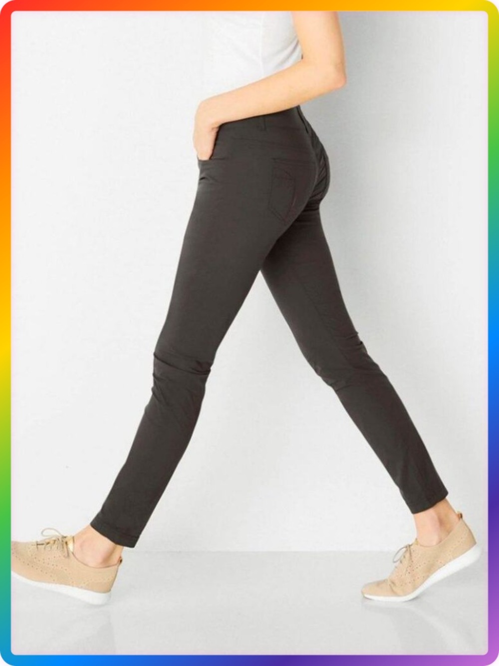 Anatomie Luisa Skinny Travel Business Casual Pant SIZE L Gray 33x28 Stretch NWT